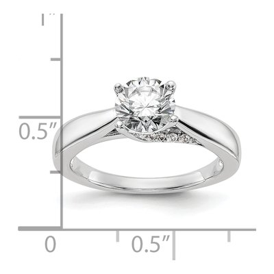 14K White Gold Diamond Engagement Ring Semi-Mount – view 8