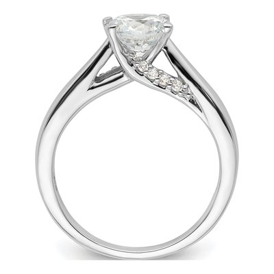 14K White Gold Diamond Engagement Ring Semi-Mount – view 4