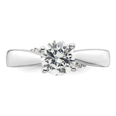14K White Gold Diamond Engagement Ring Semi-Mount – view 6