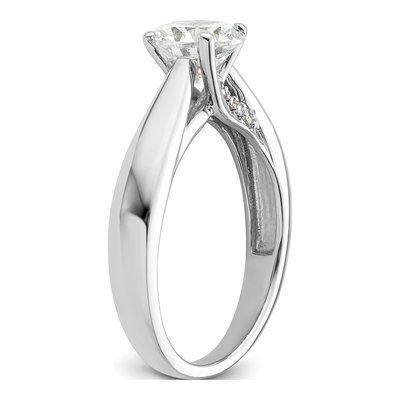 14K White Gold Diamond Engagement Ring Semi-Mount – view 8