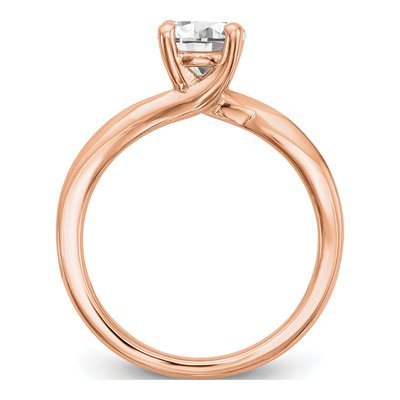 14K Rose Gold Solitaire Ring Mounting – view 2