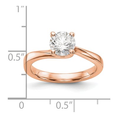 14K Rose Gold Solitaire Ring Mounting – view 3