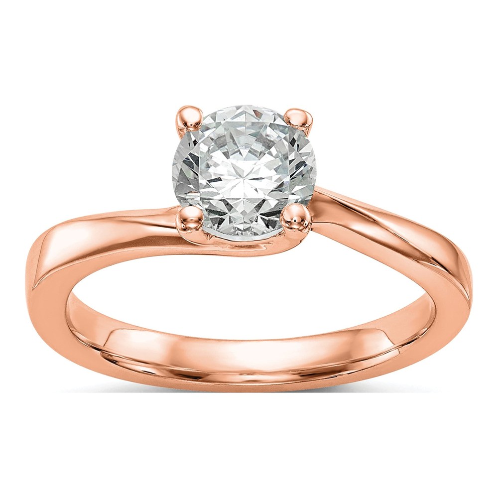 14K Rose Gold Solitaire Ring Mounting