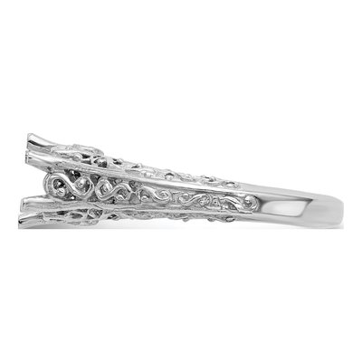 14K White Gold Vintage Engagement Ring Mounting – view 3