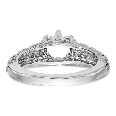 14K White Gold Vintage Engagement Ring Mounting – view 5