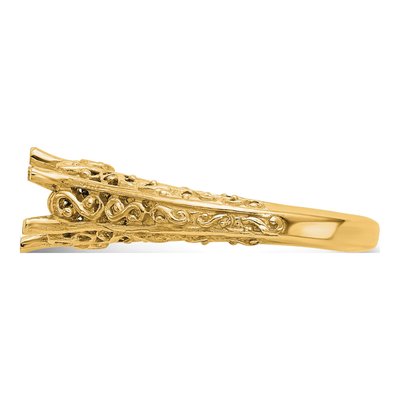 14K Yellow Gold Round Solitaire Engagement Ring Mounting – view 5