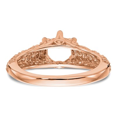 14K Rose Gold Round Solitaire Engagement Ring Mounting – view 5