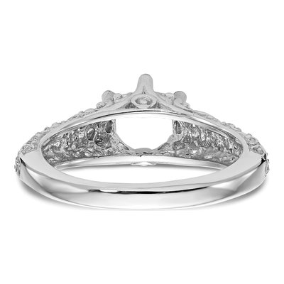 14K White Gold Vintage Solitaire Engagement Ring Mounting – view 5