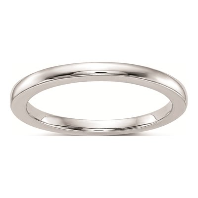 14K White Gold 1.8mm Wedding Band