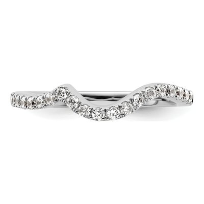 14K White Gold 1/3 ct tw Diamond Contoured Wedding Band – view 5