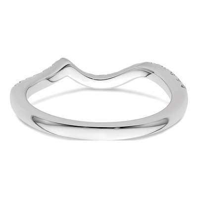 14K White Gold 1/3 ct tw Diamond Contoured Wedding Band – view 6