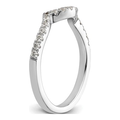 14K White Gold 1/3 ct tw Diamond Contoured Wedding Band – view 7