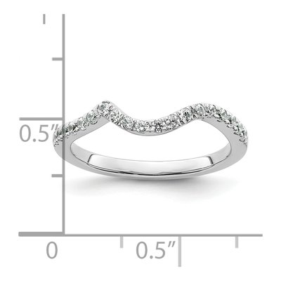 14K White Gold 1/3 ct tw Diamond Contoured Wedding Band – view 8