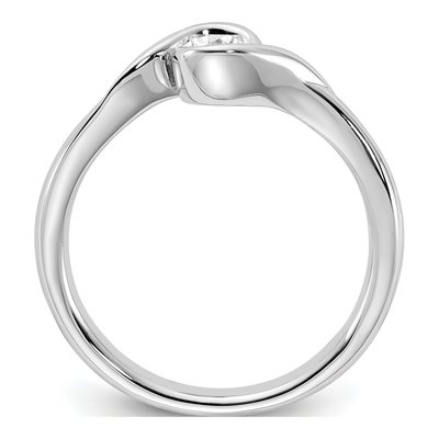 14K White Gold Bypass Engagement Ring Mounting – view 2
