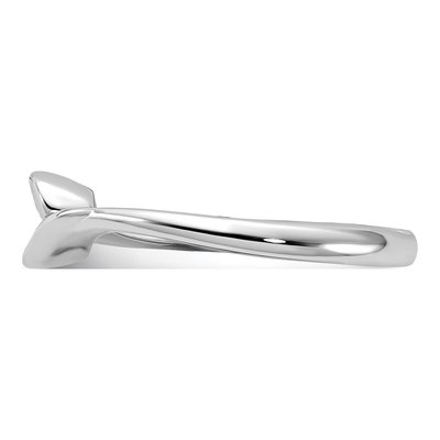 14K White Gold Bypass Engagement Ring Mounting – view 4