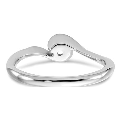 14K White Gold Bypass Engagement Ring Mounting – view 6