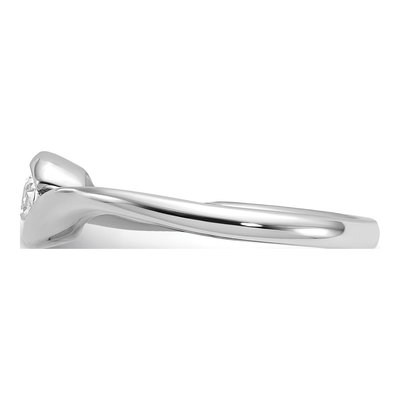14K White Gold Bypass Engagement Ring Mounting – view 3