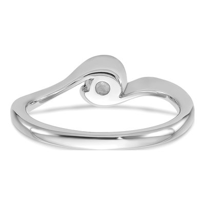 14K White Gold Bypass Engagement Ring Mounting – view 5