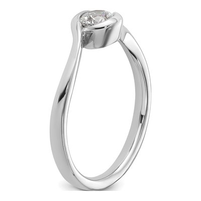 14K White Gold Bypass Engagement Ring Mounting – view 7