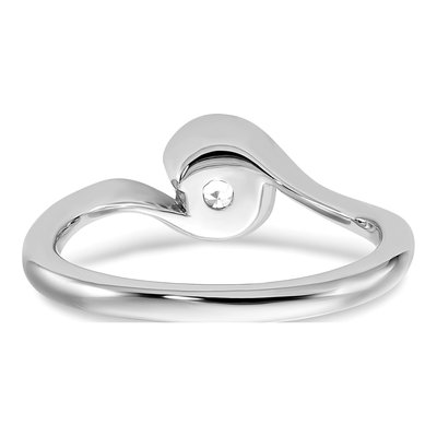 14K White Gold Half-Bezel Engagement Ring Mounting – view 6