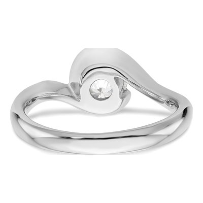 Platinum Round Bezel Solitaire Engagement Ring Mounting – view 7