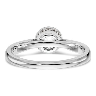 14K White Gold Diamond Bezel Engagement Engagement Ring Semi-Mount – view 5