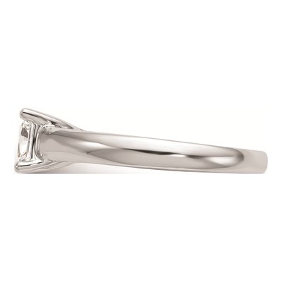 14K White Gold Princess Solitaire Engagement Ring Mounting – view 3