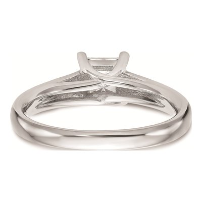 14K White Gold Princess Solitaire Engagement Ring Mounting – view 5