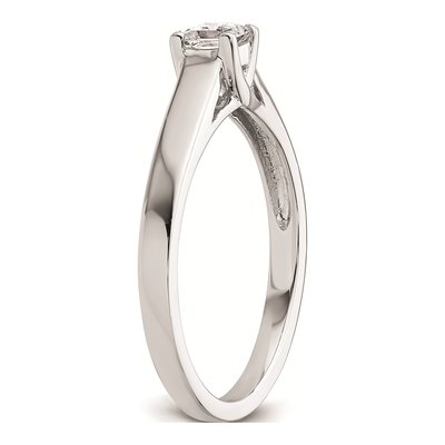 14K White Gold Princess Solitaire Engagement Ring Mounting – view 7
