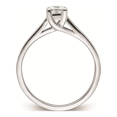 14K White Gold Princess Solitaire Engagement Mounting – view 3