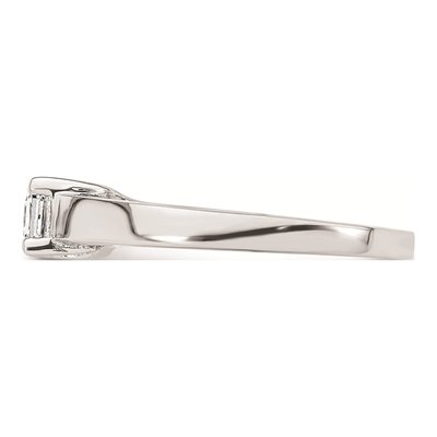 14K White Gold Princess Solitaire Engagement Mounting – view 4
