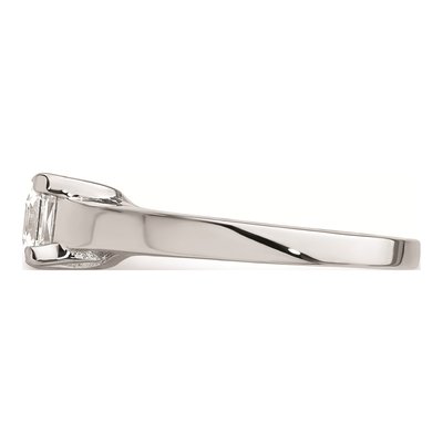 14K White Gold Princess Solitaire Engagement Ring Mounting – view 4