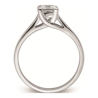 14K White Gold Princess Solitaire Engagement Mounting – view 3