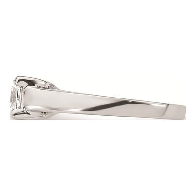 14K White Gold Princess Solitaire Engagement Mounting – view 4