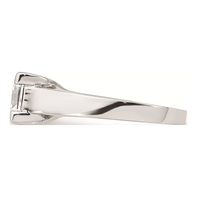 14K White Gold Princess Solitaire Engagement Ring Mounting – view 4