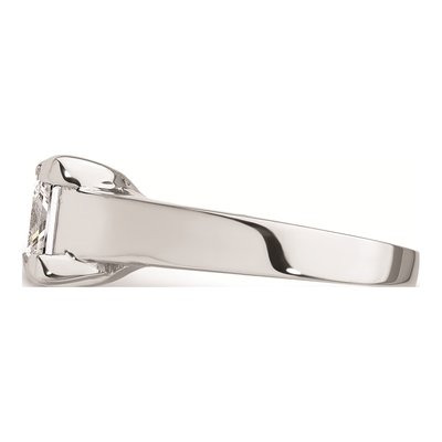 14K White Gold Princess Solitaire Engagement Ring Mounting – view 4