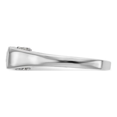 14K White Gold Diamond Square Engagement Ring Semi-Mount – view 3