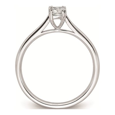 14K White Gold Cushion Solitaire Engagement Ring Mounting – view 3