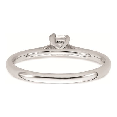 14K White Gold Cushion Solitaire Engagement Ring Mounting – view 6