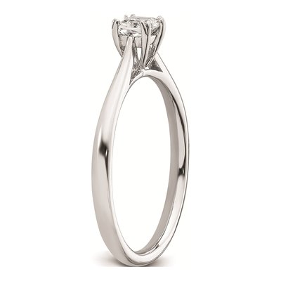 14K White Gold Cushion Solitaire Engagement Ring Mounting – view 7