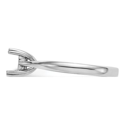 14K White Gold Cushion Solitaire Engagement Ring Mounting – view 3