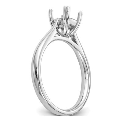 14K White Gold Cushion Solitaire Engagement Ring Mounting – view 6