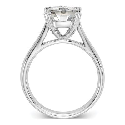 Platinum Square Solitaire Engagement Ring Mounting – view 3