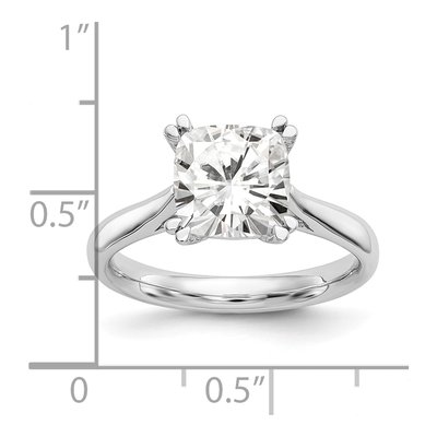 Platinum Square Solitaire Engagement Ring Mounting – view 5