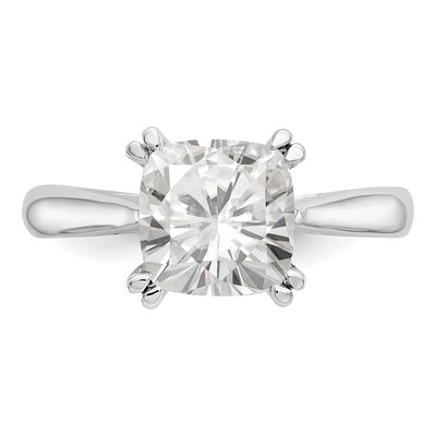 Platinum Square Solitaire Engagement Ring Mounting – view 7