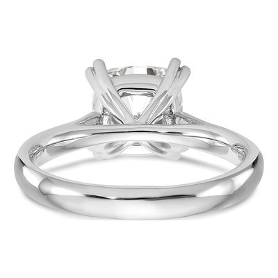 Platinum Square Solitaire Engagement Ring Mounting – view 8