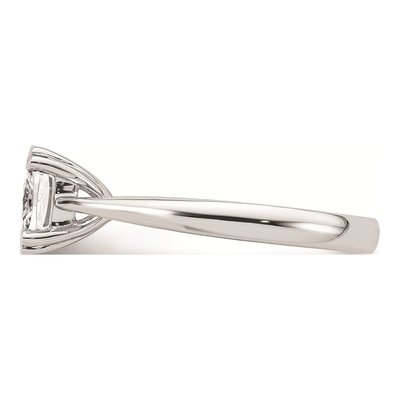 14K White Gold Cushion Solitaire Engagement Ring Mounting – view 4