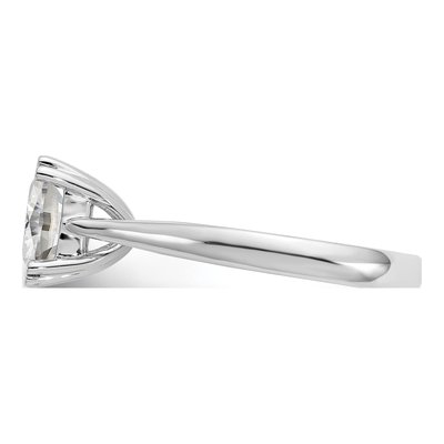 14K White Gold Cushion Solitaire Engagement Ring Mounting – view 4