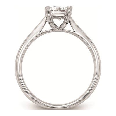 14k White Gold Emerald-Cut Engagement Ring Mounting – view 3