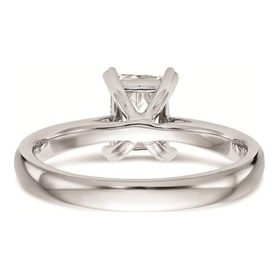 14k White Gold Emerald-Cut Engagement Ring Mounting – view 6